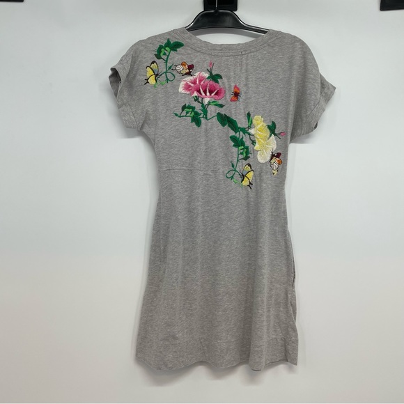 JWLA Made With Love Size S Tunic Top Embroidered Floral Pockets V Neck - Picture 7 of 10